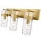 Z-Lite Fontaine 3 Light Vanity, Rubbed Brass & Clear 3035-3V-RB - alternate 8